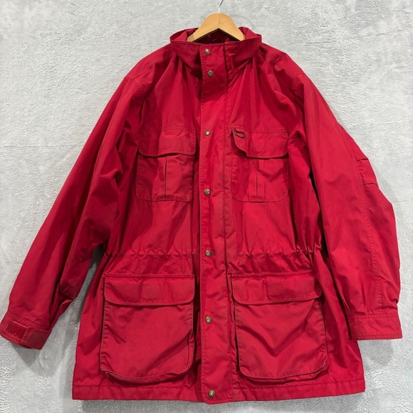 VTG Eddie Bauer Mountain Parka Jacket Large Tall Full Zip‎ Hooded Wool Lined